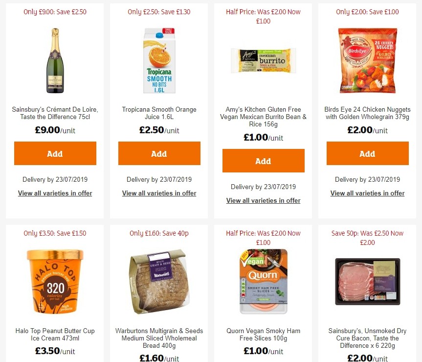 Sainsbury's Offers from 19 July
