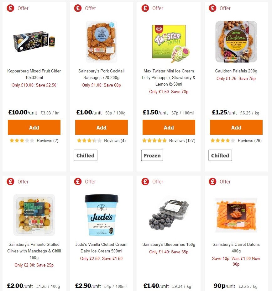 Sainsbury's Offers from 2 August
