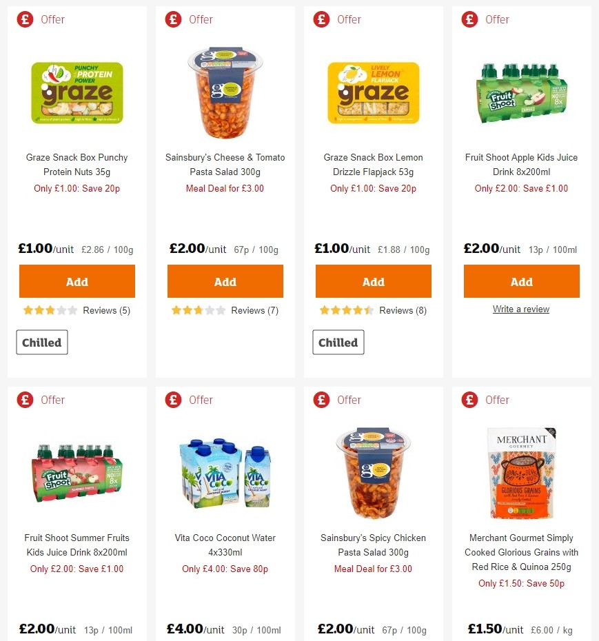 Sainsbury's Offers from 9 August