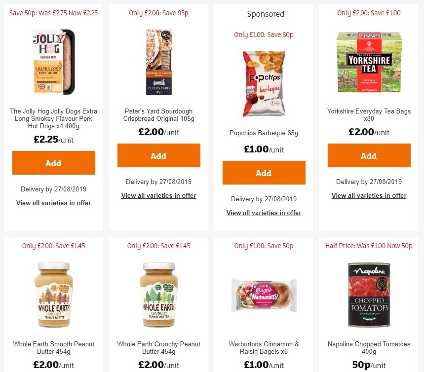 Sainsbury's Offers from 16 August