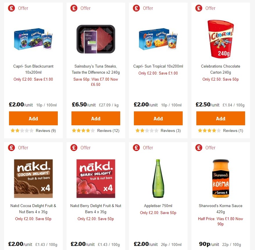 Sainsbury's Offers from 23 August