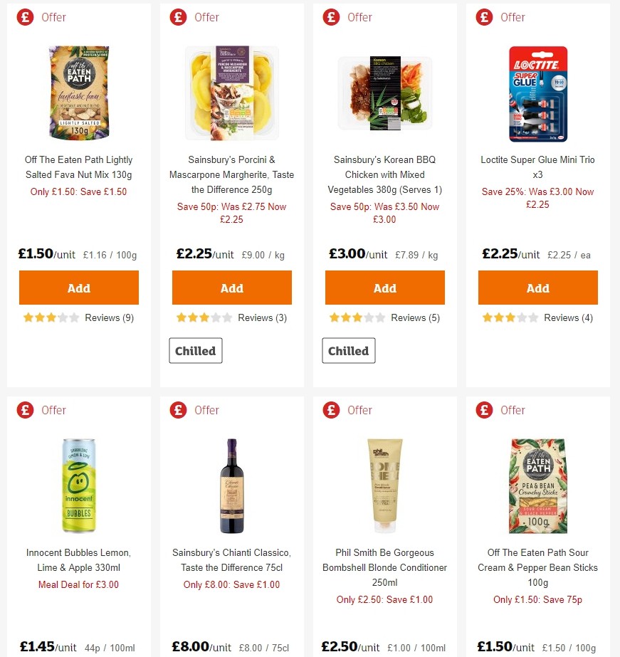 Sainsbury's Offers from 30 August