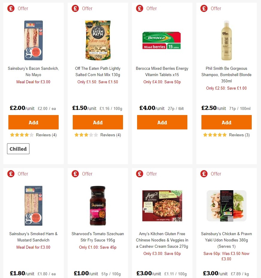 Sainsbury's Offers from 30 August