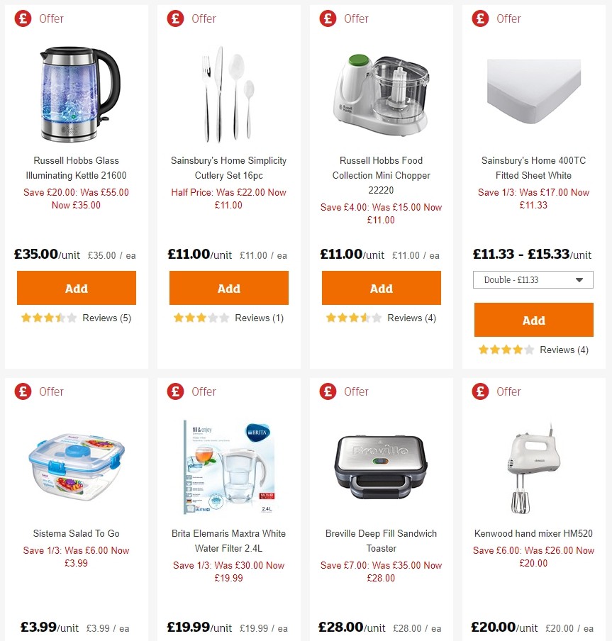 Sainsbury's Offers from 30 August