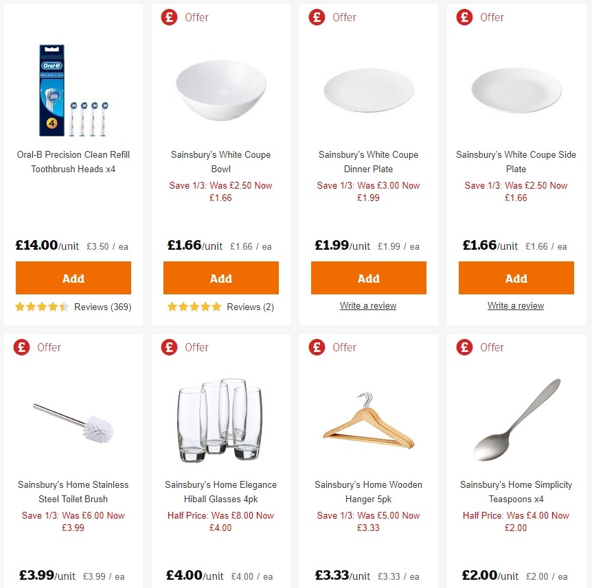 Sainsbury's Offers from 30 August