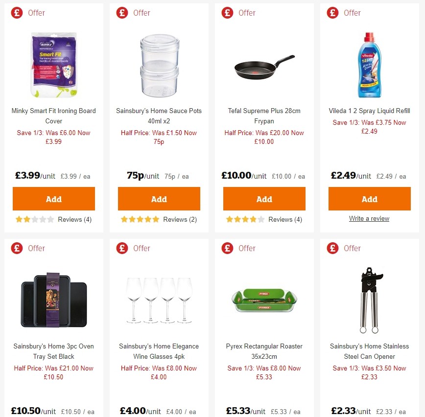 Sainsbury's Offers from 30 August