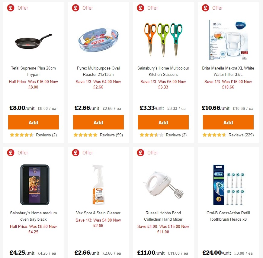 Sainsbury's Offers from 30 August