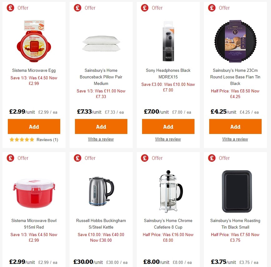 Sainsbury's Offers from 30 August