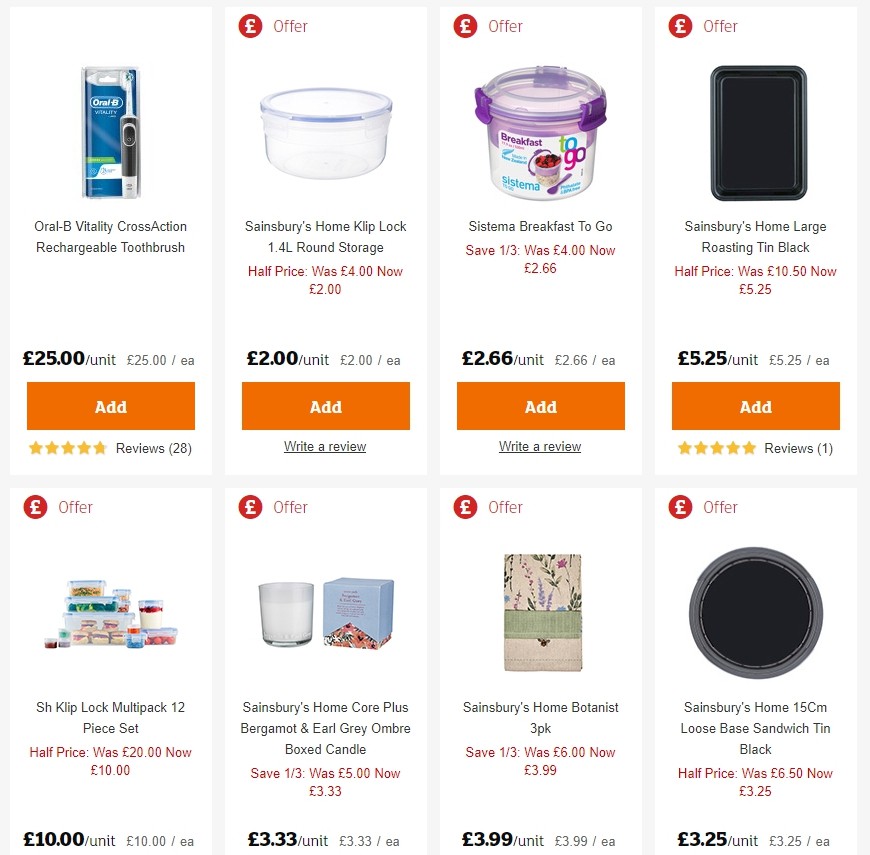Sainsbury's Offers from 30 August