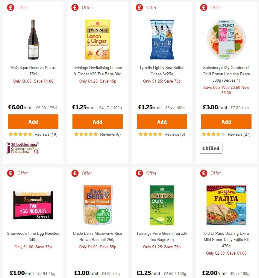 Sainsbury's Offers from 30 August