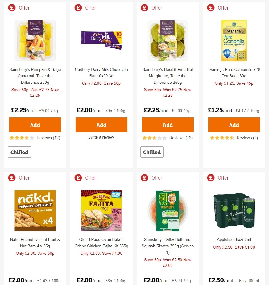 Sainsbury's Offers from 30 August