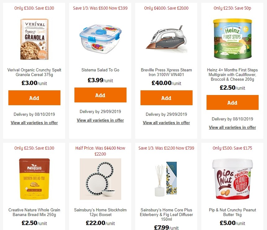 Sainsbury's Offers from 20 September