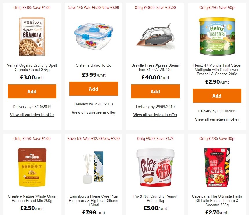 Sainsbury's Offers from 27 September