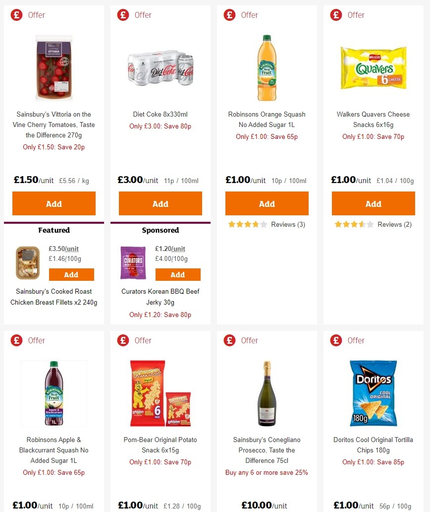Sainsbury's Offers from 27 September