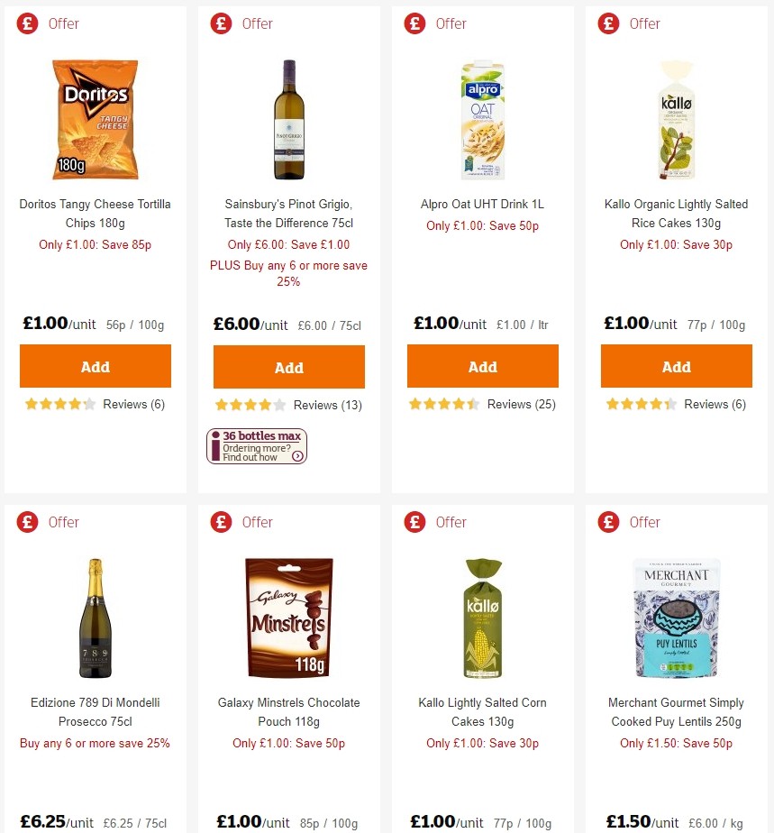 Sainsbury's Offers from 27 September