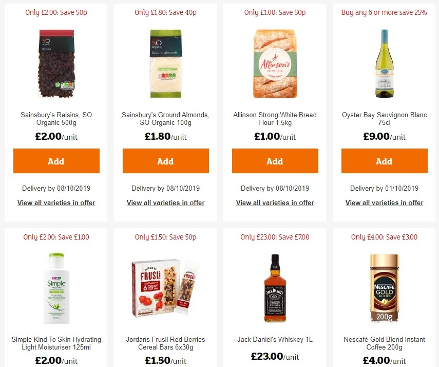 Sainsbury's Offers from 27 September