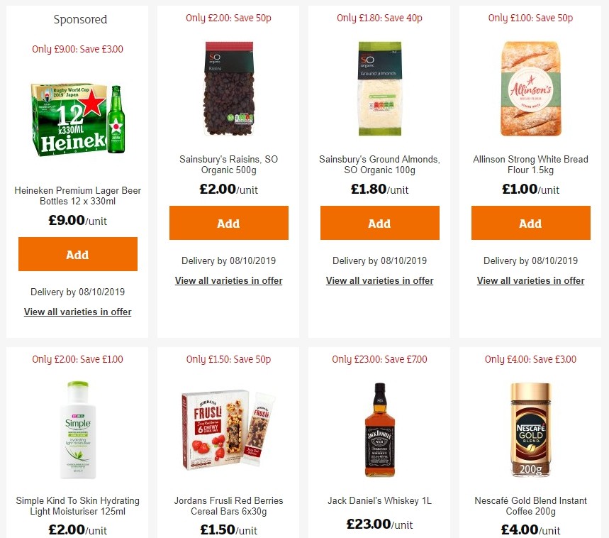 Sainsbury's Offers from 4 October