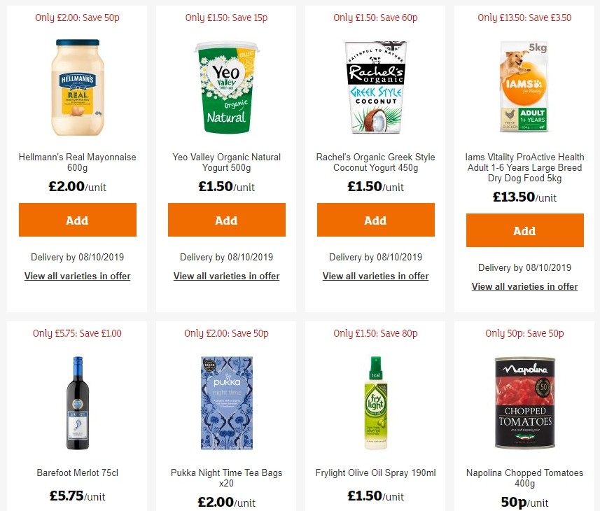 Sainsbury's Offers from 4 October