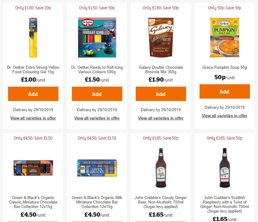 Sainsbury's Offers from 11 October