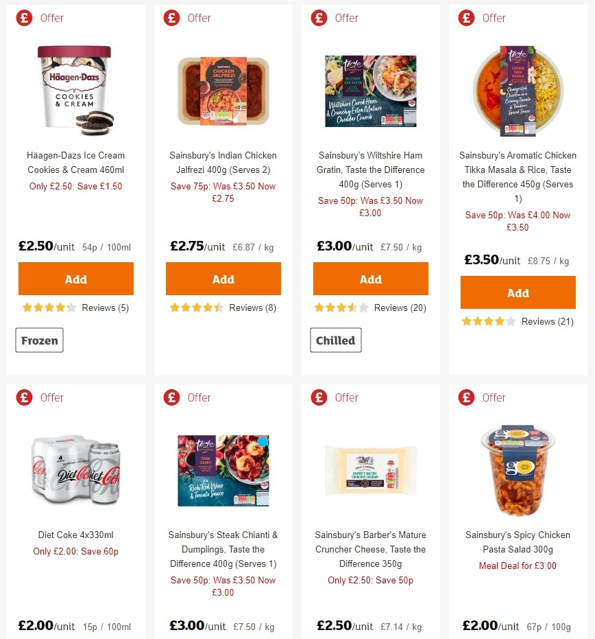 Sainsbury's Offers from 18 October