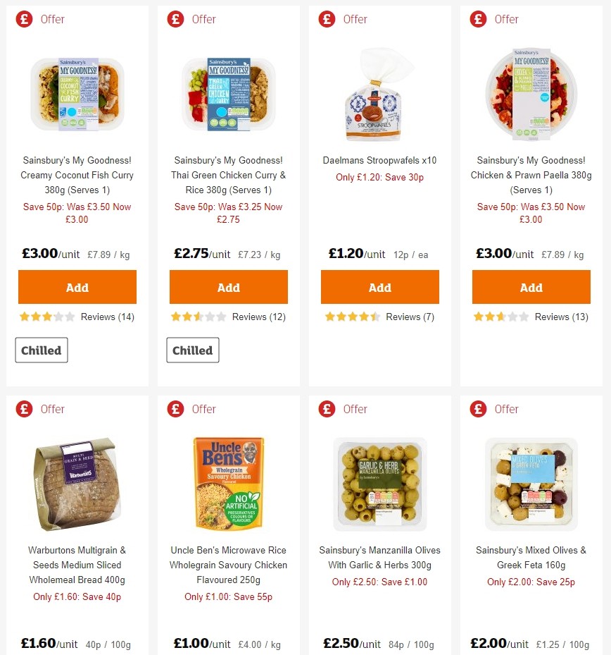 Sainsbury's Offers from 18 October