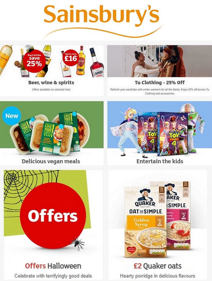 Sainsbury's Offers from 25 October