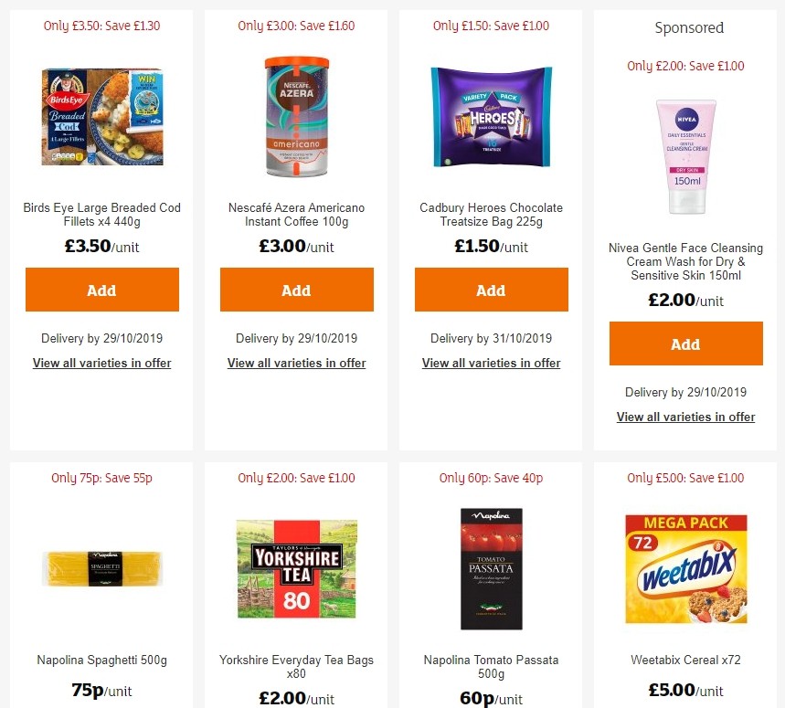 Sainsbury's Offers from 25 October