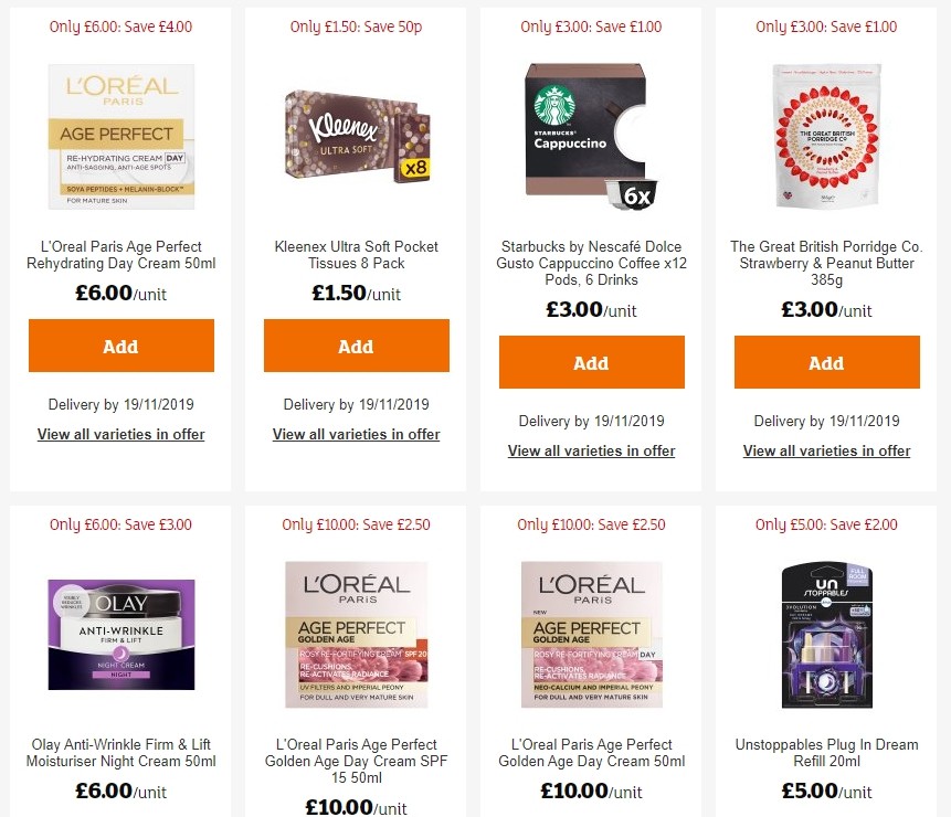 Sainsbury's Offers from 1 November