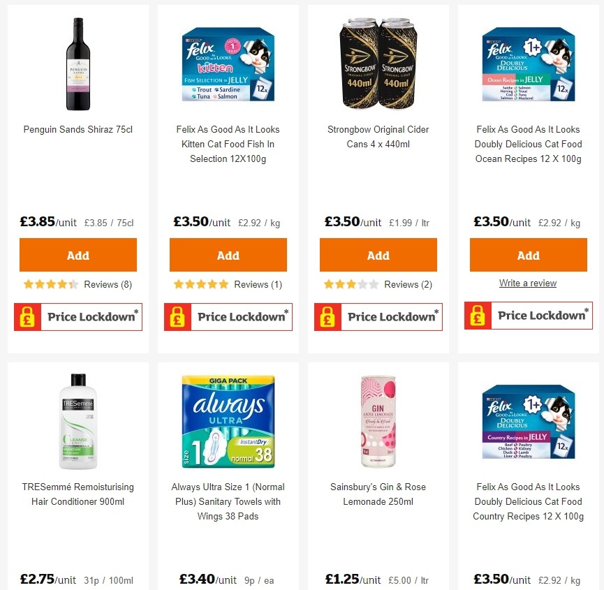 Sainsbury's Offers from 1 November