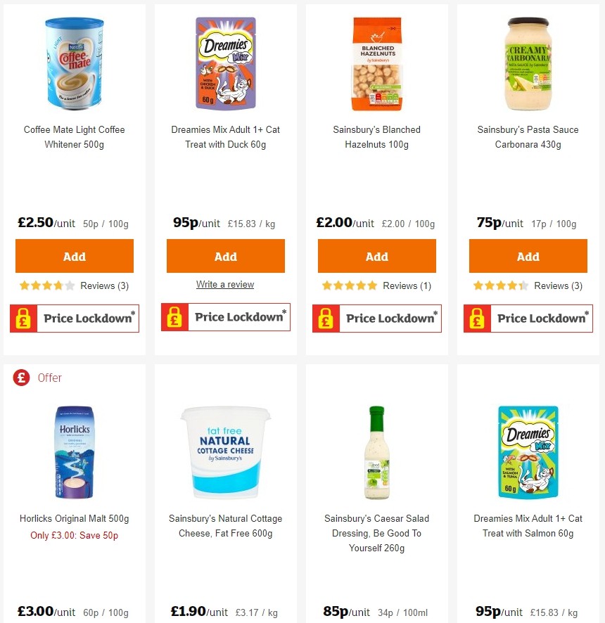 Sainsbury's Offers from 1 November