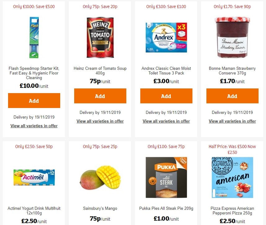 Sainsbury's Offers from 1 November