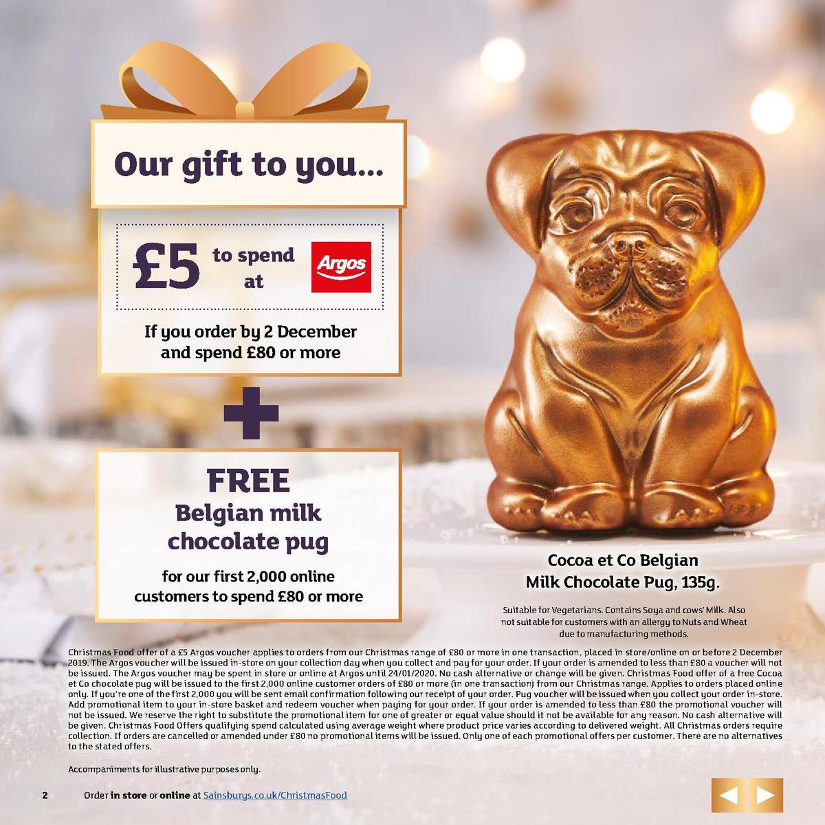 Sainsbury's Christmas Food Brochure Offers from 5 November