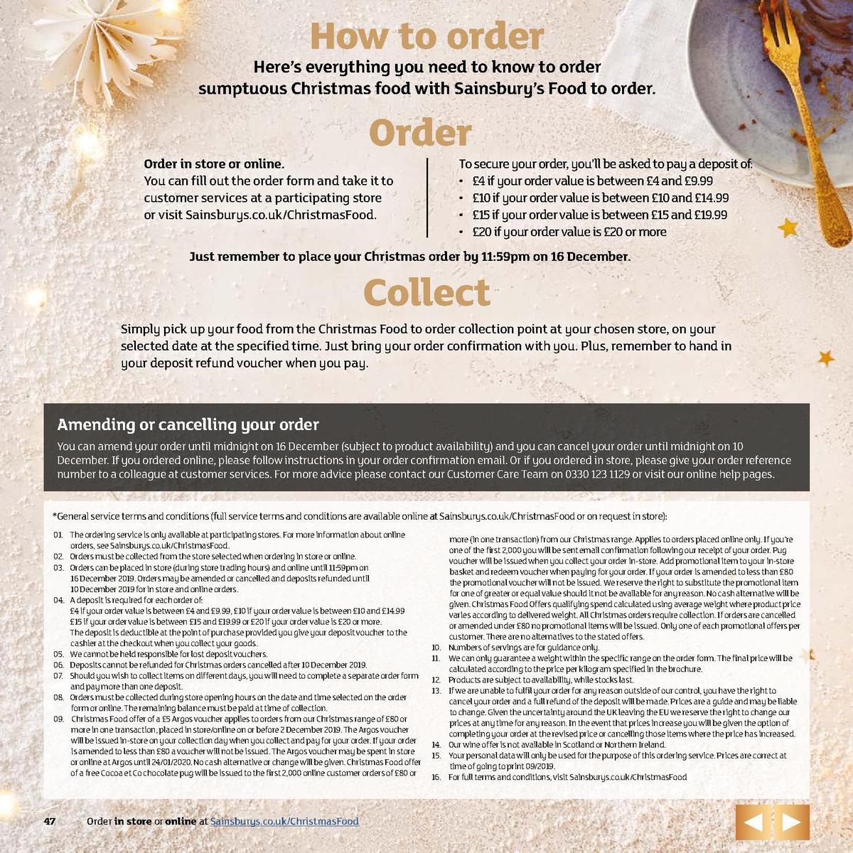 Sainsbury's Christmas Food Brochure Offers from 5 November