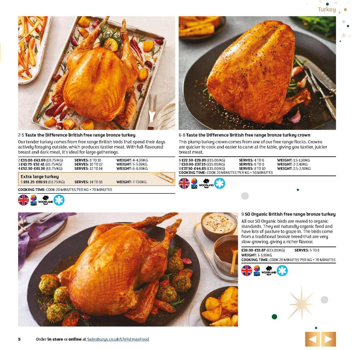 Sainsbury's Christmas Food Brochure Offers from 5 November