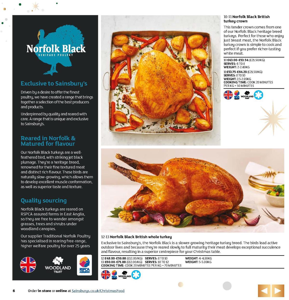 Sainsbury's Christmas Food Brochure Offers from 5 November