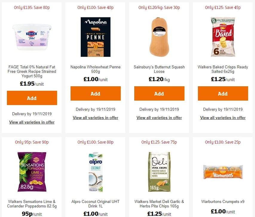 Sainsbury's Offers from 15 November