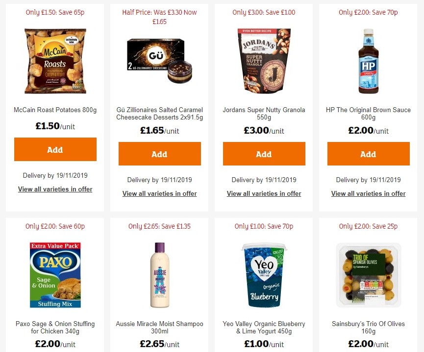 Sainsbury's Offers from 15 November