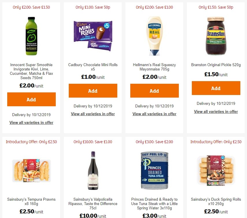 Sainsbury's Offers from 29 November