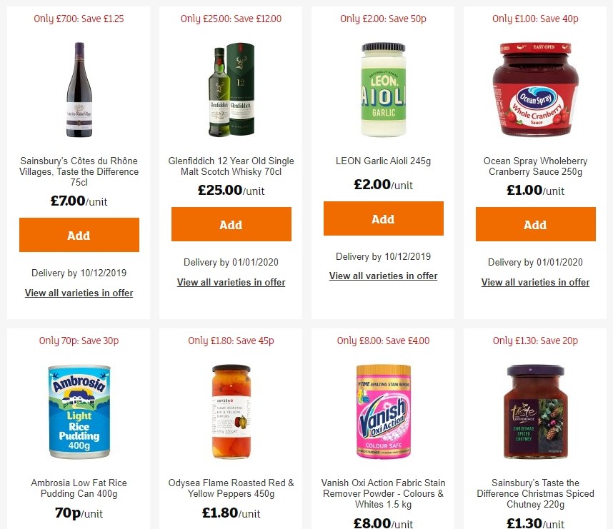Sainsbury's Offers from 29 November