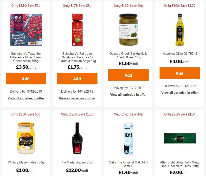 Sainsbury's Offers from 29 November