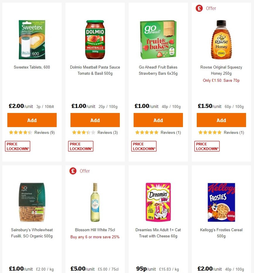 Sainsbury's Offers from 29 November