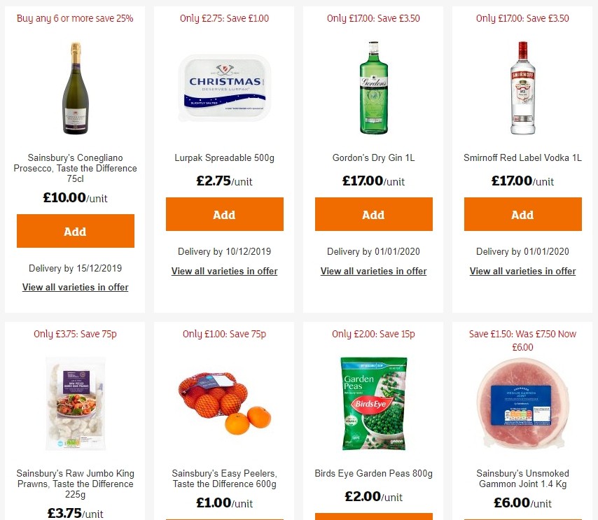 Sainsbury's Offers from 29 November