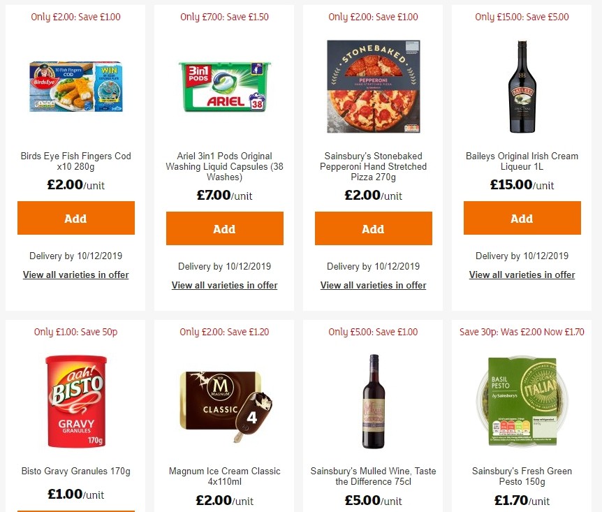 Sainsbury's Offers from 29 November