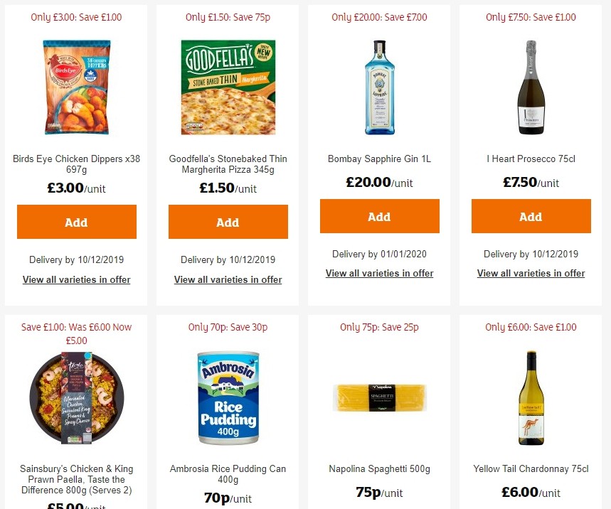 Sainsbury's Offers from 29 November