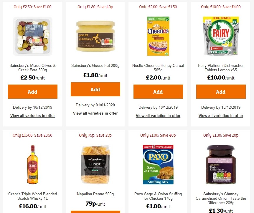 Sainsbury's Offers from 29 November