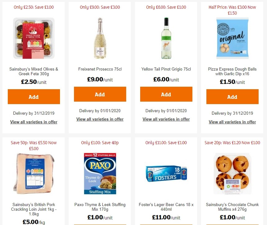 Sainsbury's Offers from 13 December