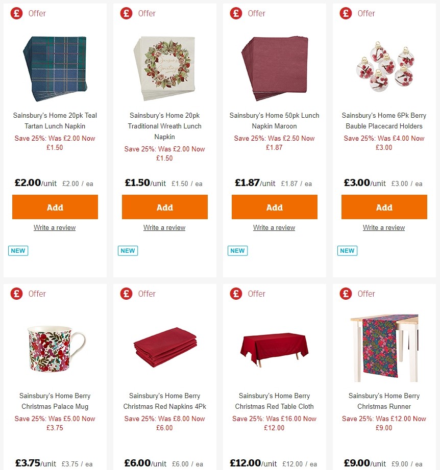 Sainsbury's Offers from 13 December