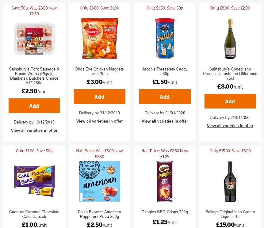 Sainsbury's Offers from 13 December