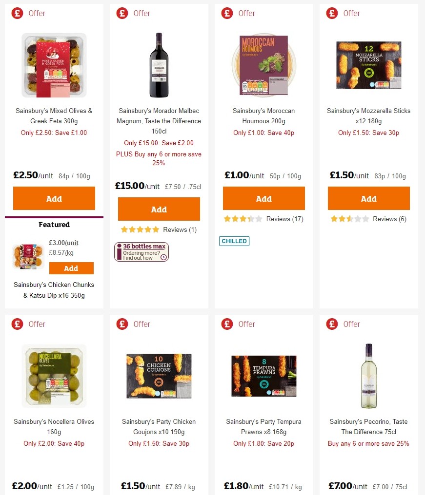 Sainsbury's Offers from 13 December