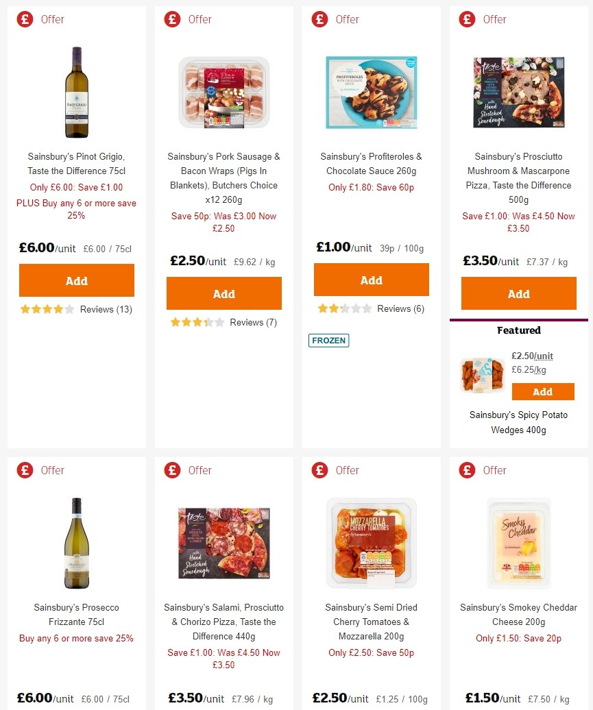 Sainsbury's Offers from 13 December